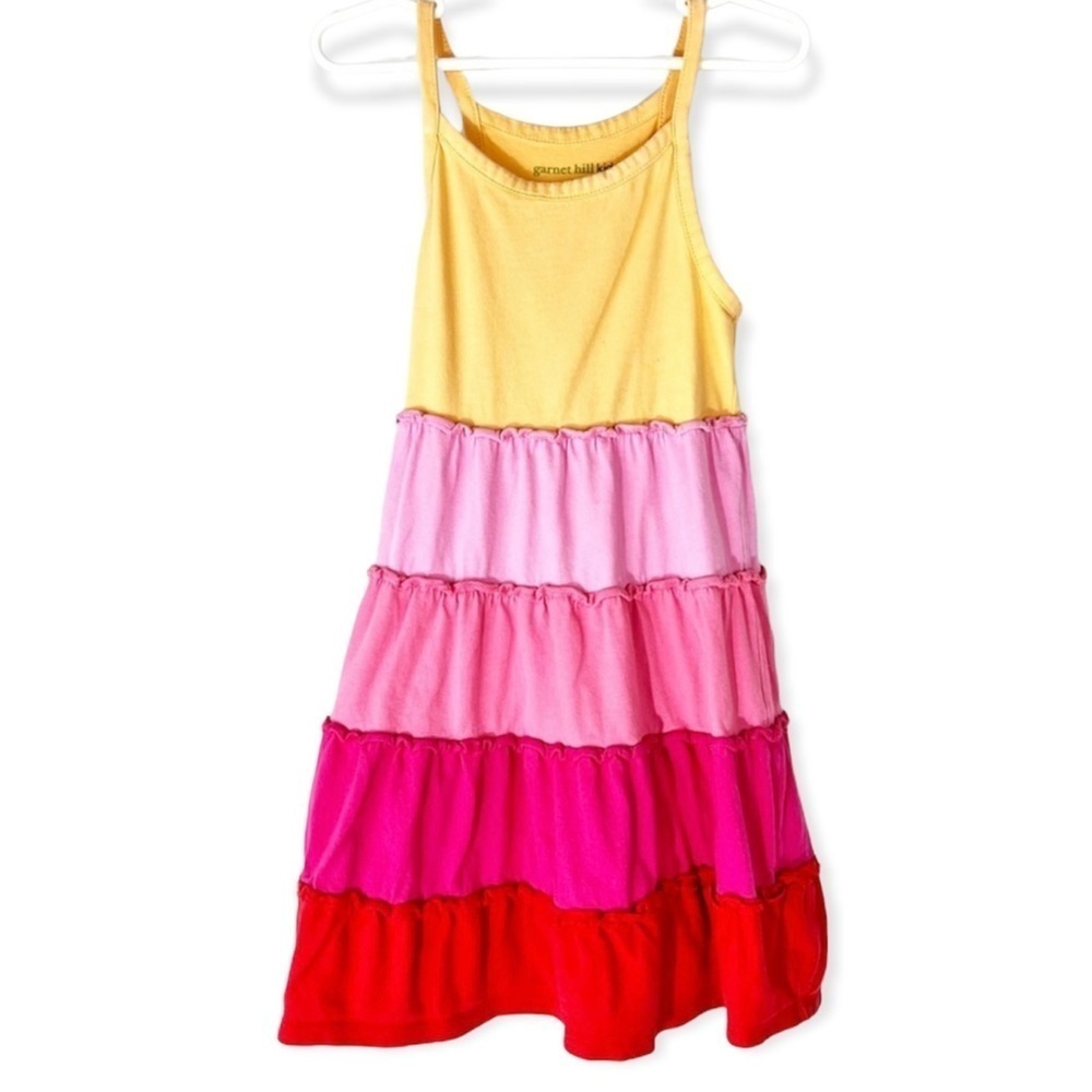 Garnet Hill Organic Cotton Tiered Ombré Sundress